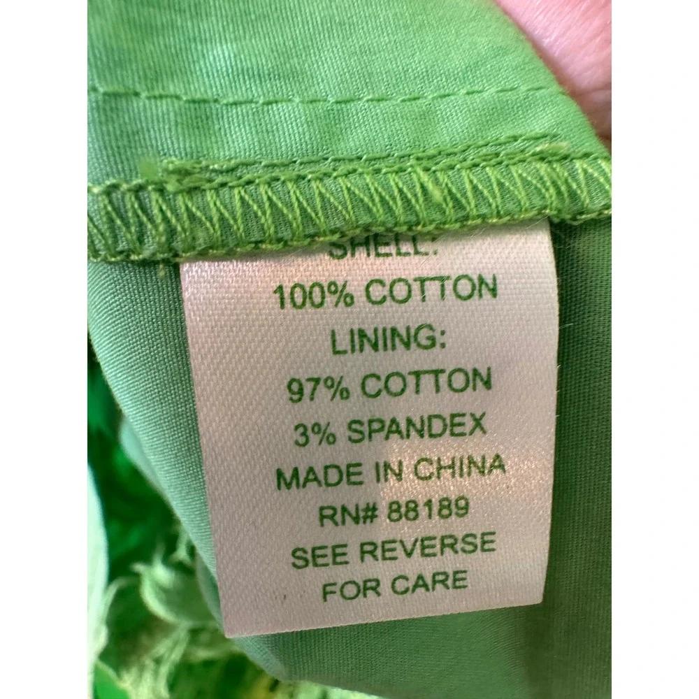 Lilly Pulitzer Green Lace‎ Shift Dress Sleeveless Scoop Neck Back Zip Small